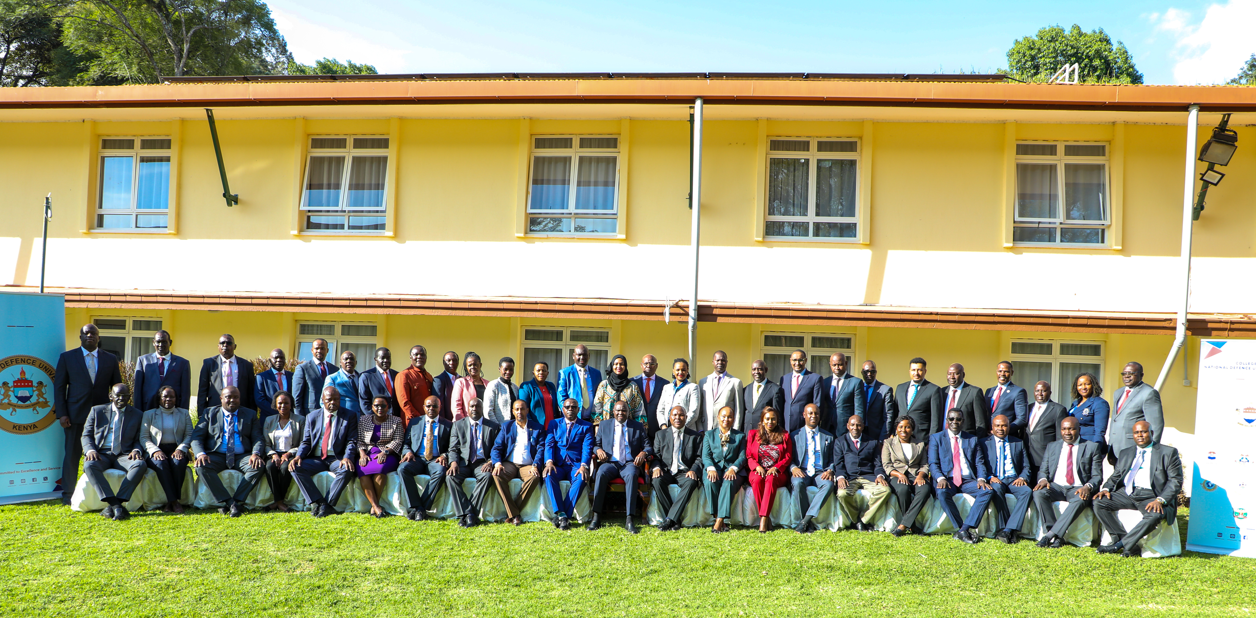 Group photo of Principal Secretaries with the Chief of Staff and Head of Public Service at NDC-Karen